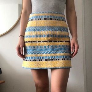 Zara Embroidered Miniskirt